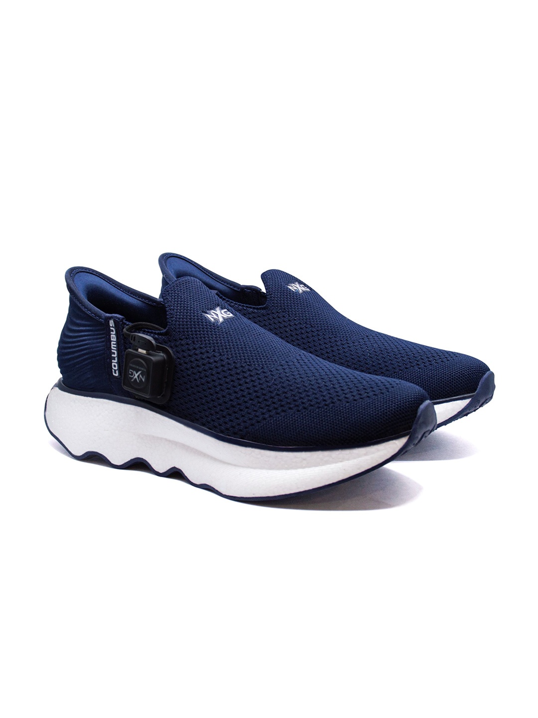 

Columbus Men Woven Design Slip-On Sneakers, Navy blue