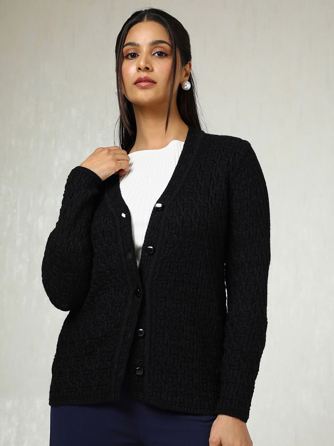 

Soch Women Cardigan Sweater, Black