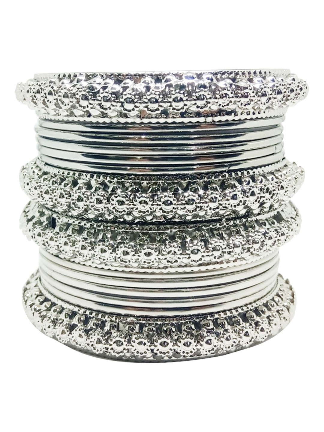 

CHRISHAN Set Of 14 Silver-Plated Bangles