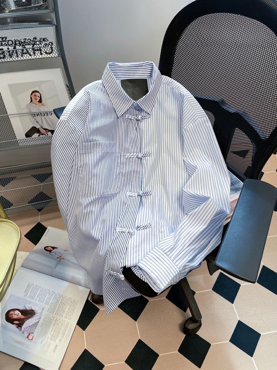 

HERE&NOW Women Original Striped Casual Shirt, White