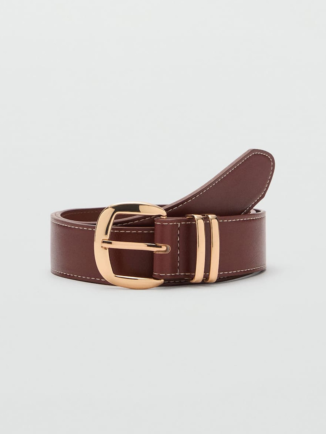 

MANGO Women Formal Belt, Coffee brown