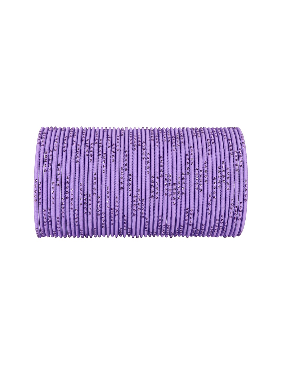 

ZULKA Set of 48 Glitter Polka Dots Bangles, Purple