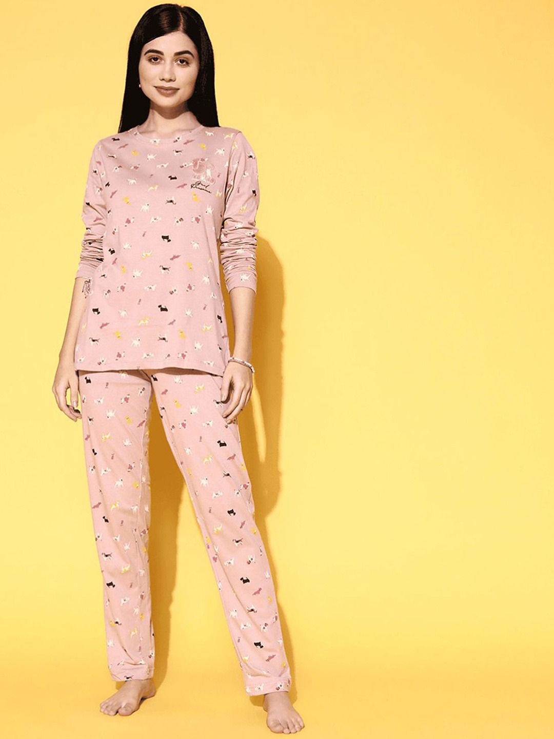 

Sweet Dreams Women Printed Night suit, Pink