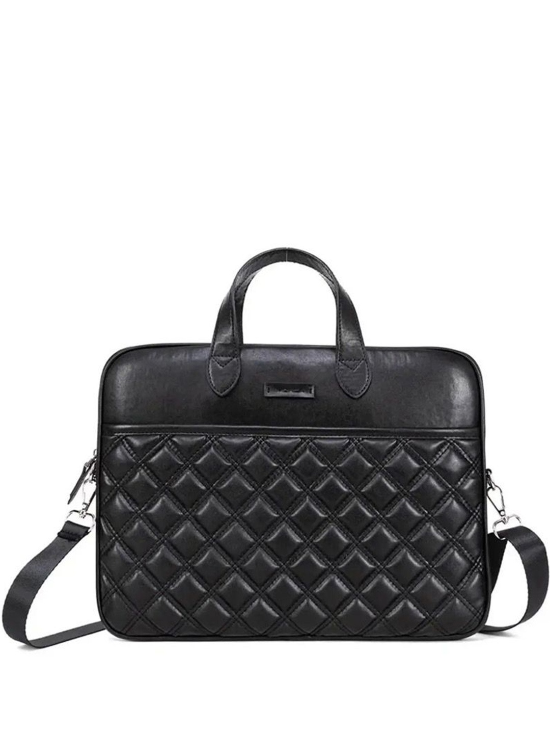 

Abelardo De Moda Unisex Textured Leather Laptop Sleeve, Black