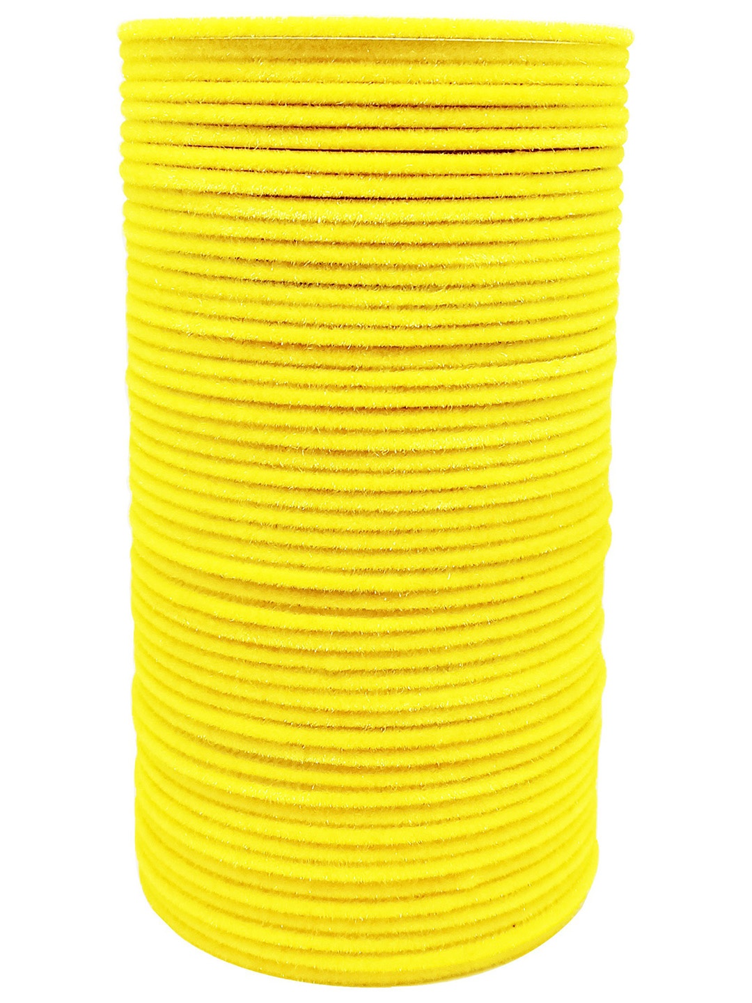 

CHRISHAN Set Of 48 Velvet Bangles, Yellow