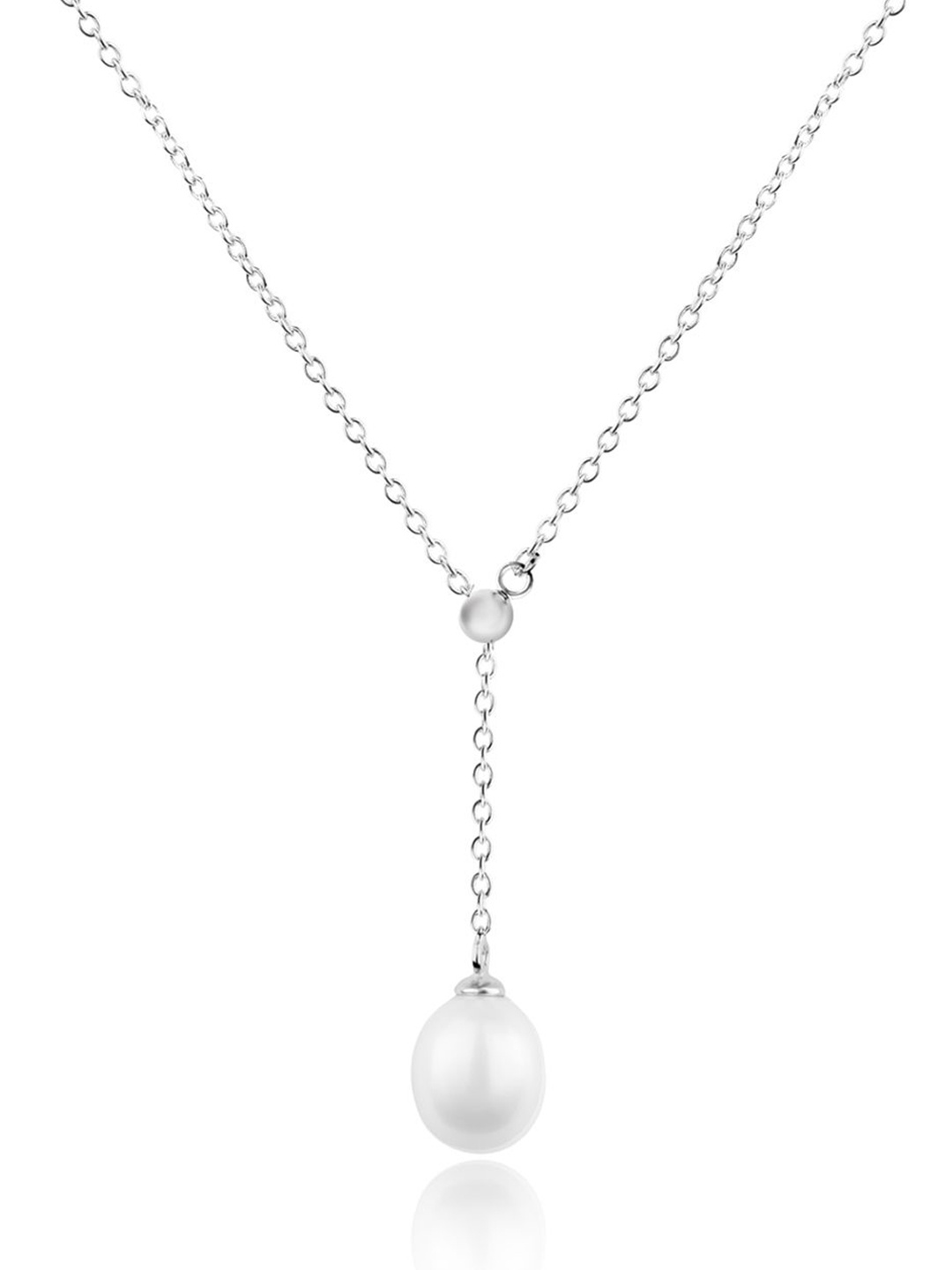 

Nistra Sterling Silver Rhodium-Plated Necklace