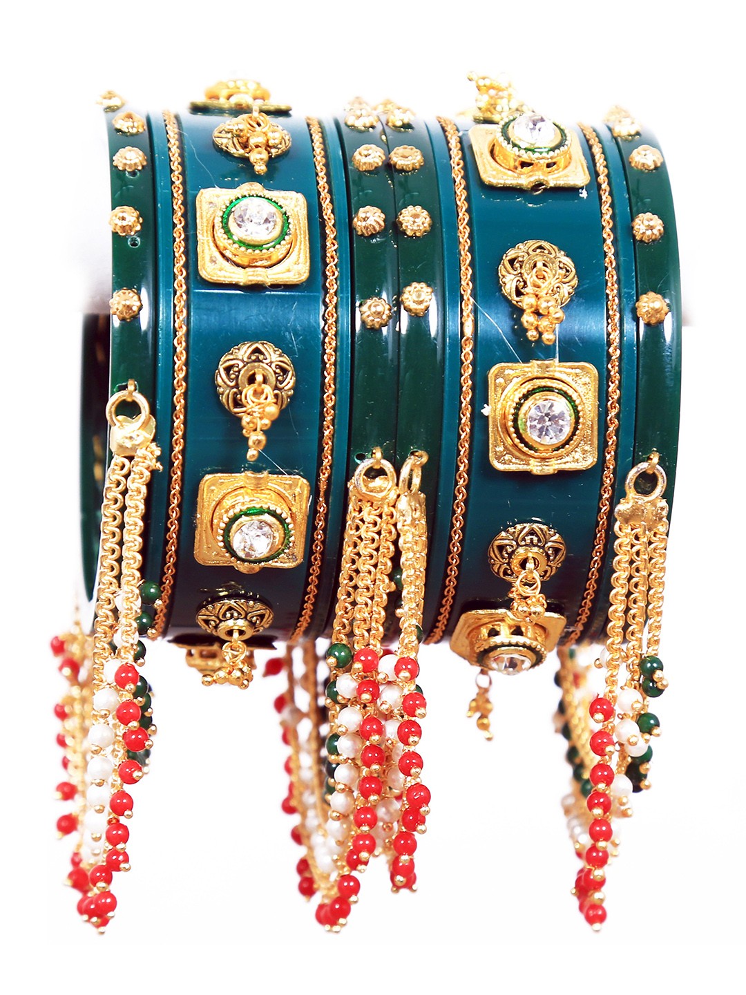 

Align Set Of 2 Gold-Plated Stone-Studded Bangles