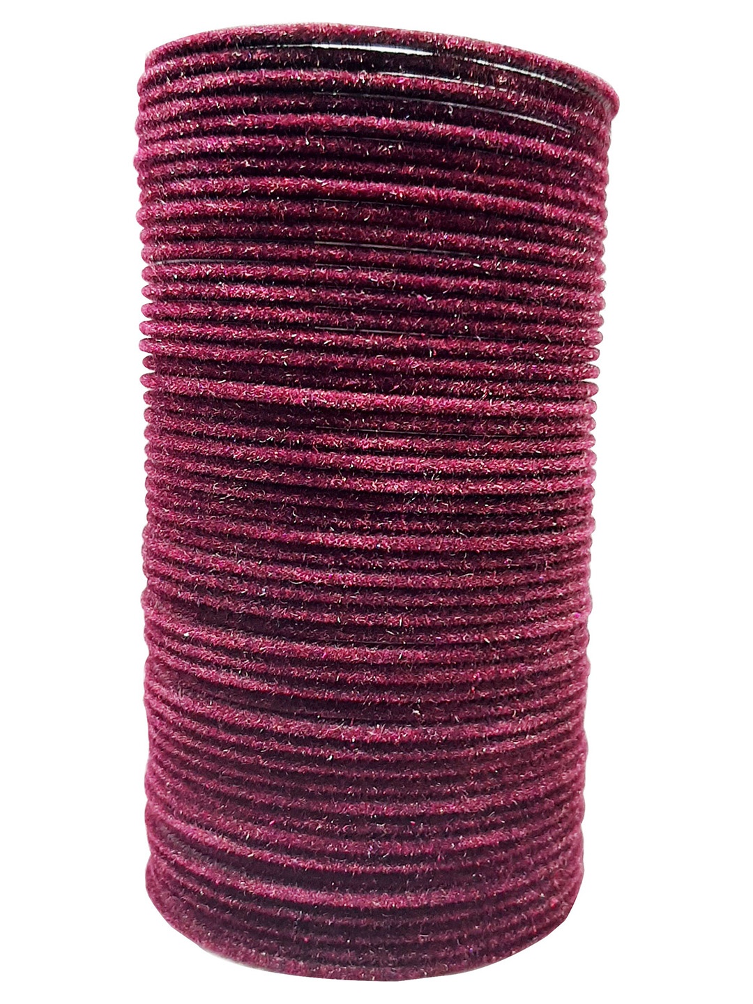 

CHRISHAN Set Of 48 Velvet Bangles, Maroon