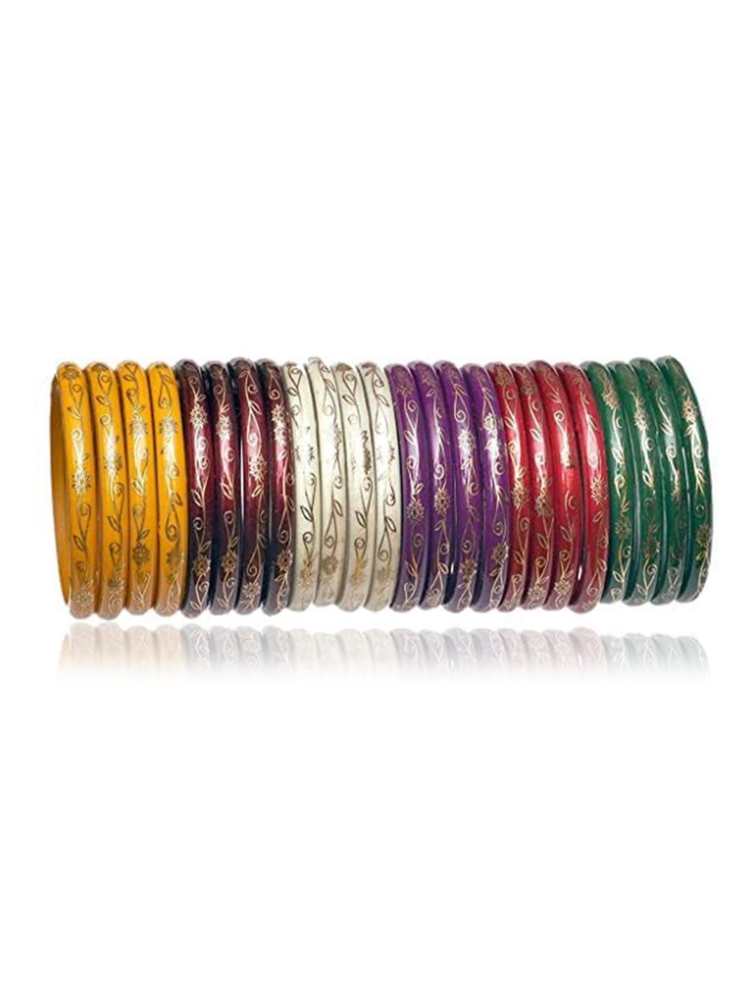 

ZULKA Set of 28 Non-Precious Metal Base and Zircon Gemstone with Velvet Twisted Bangle, Maroon