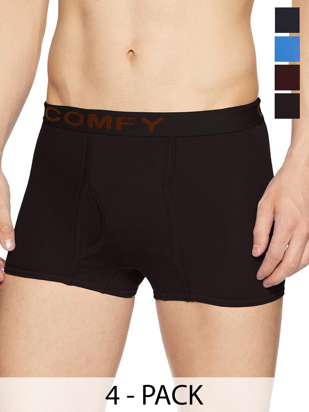 

AMUL COMFY Pack Of 4 Assorted Trunk Comfy-Plain-Mini-Trunk-OE-4-85