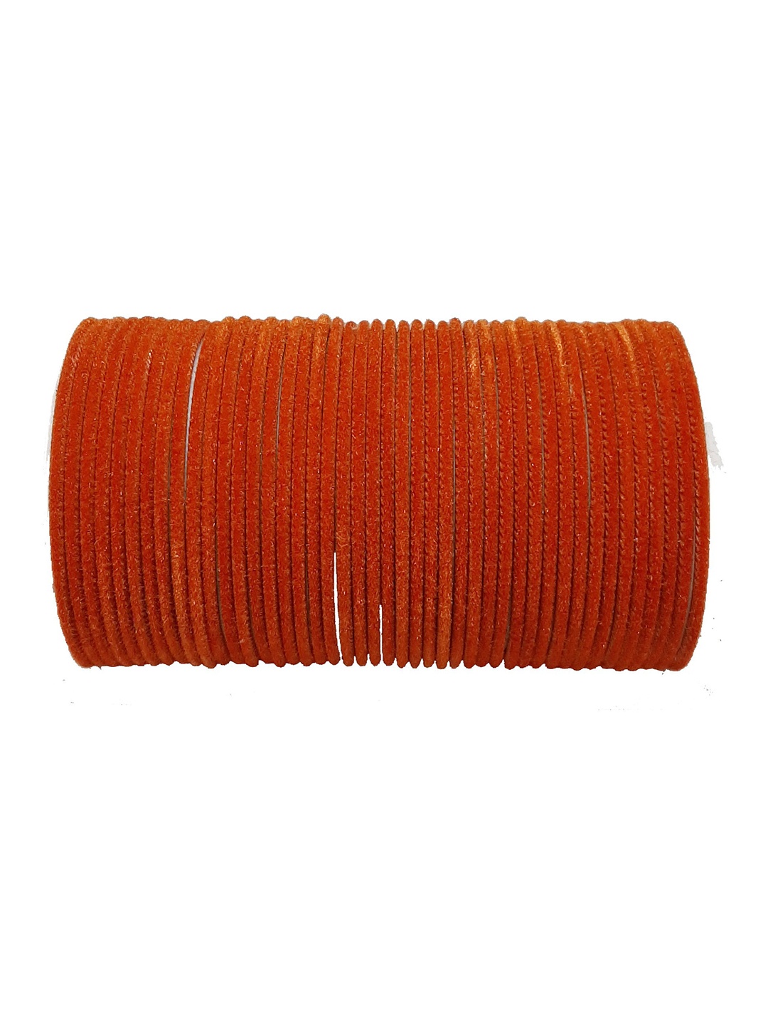 

CHRISHAN Set Of 48 Velvet Bangles, Orange