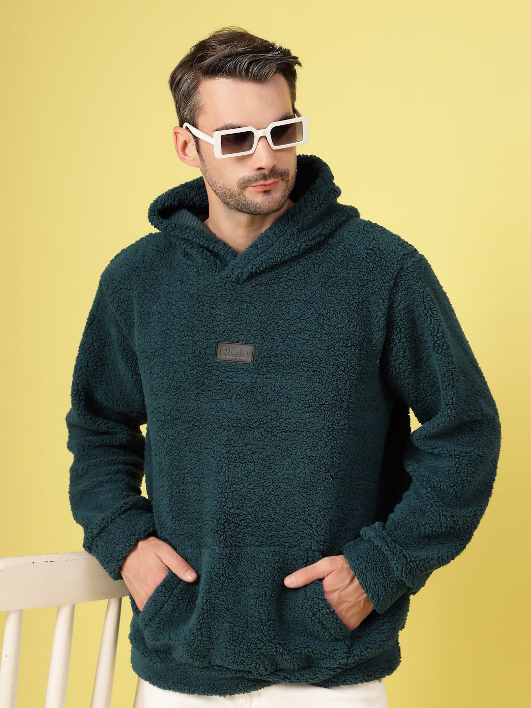 

Rigo Men Hooded Sweatshirt, Green