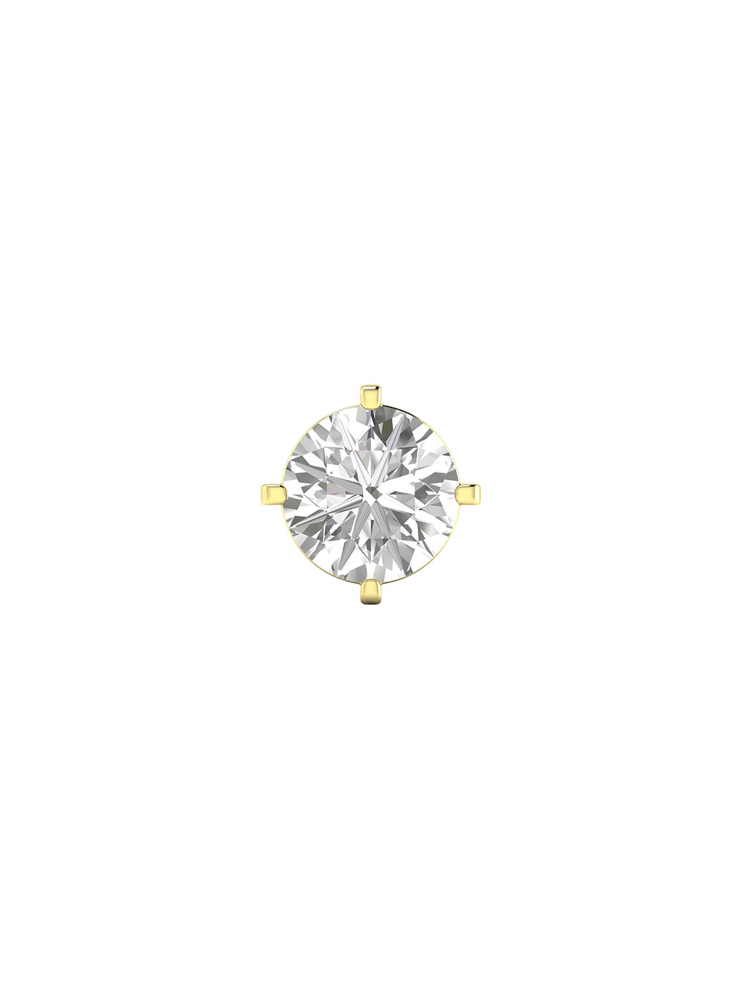 

ORIONZ Round Solitaire CZ Studs, Yellow