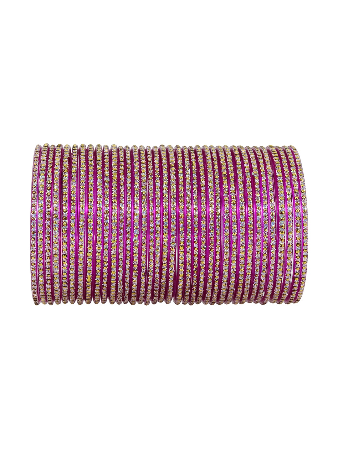 

ZULKA Set of 36 Pink Glass Bangles