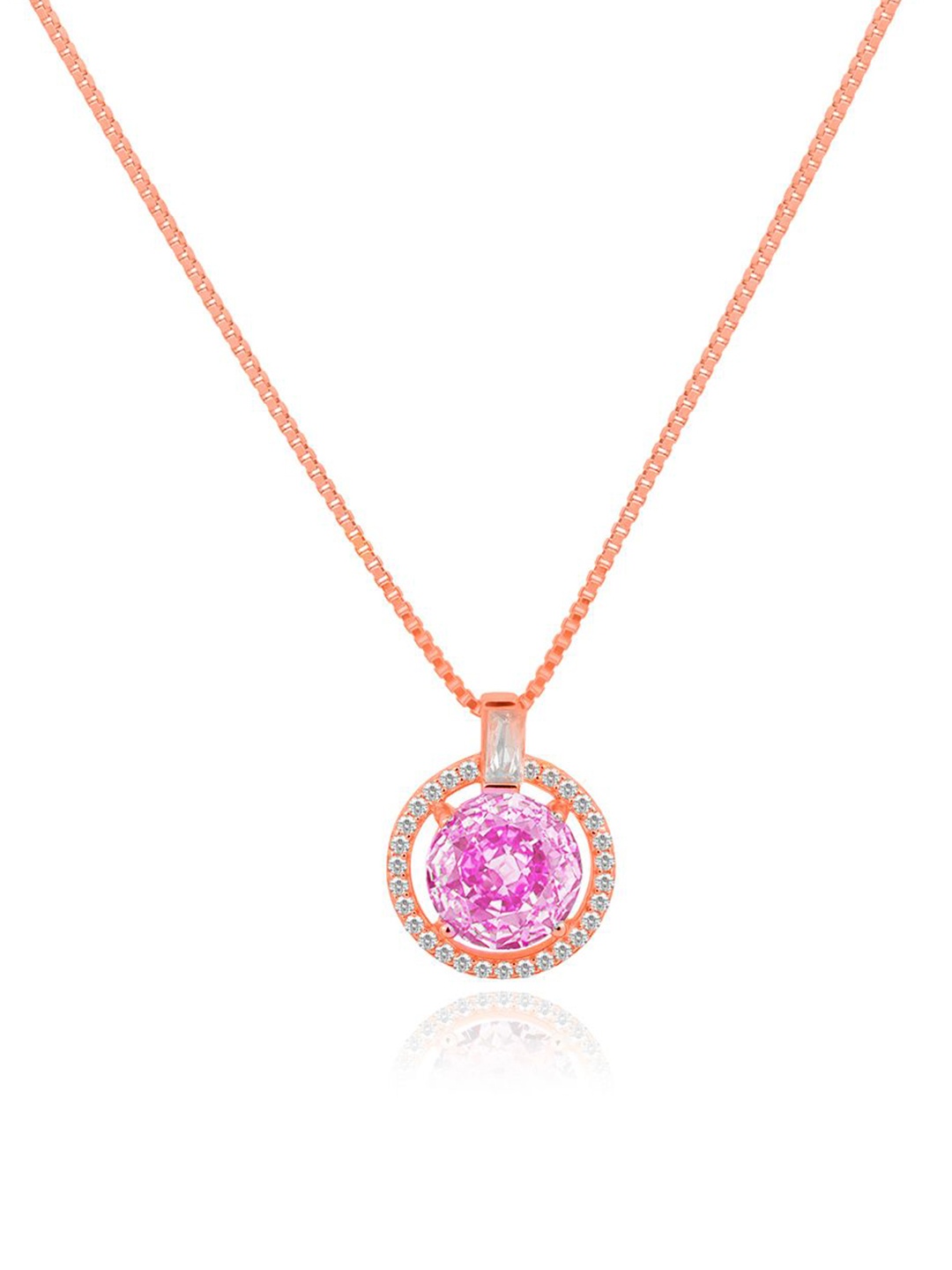 

Nistra Rose Gold-Plated Circular-Shaped Pendants With Chains