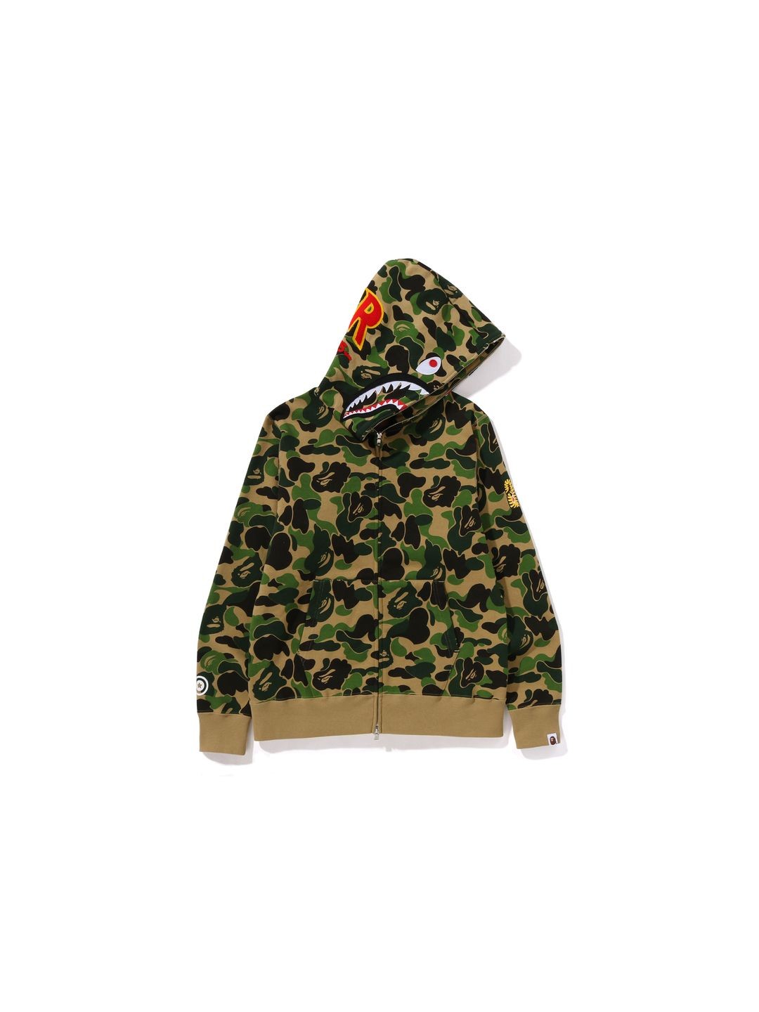 

Bape Men Camo Shark Full-Zip Hoodie, Green