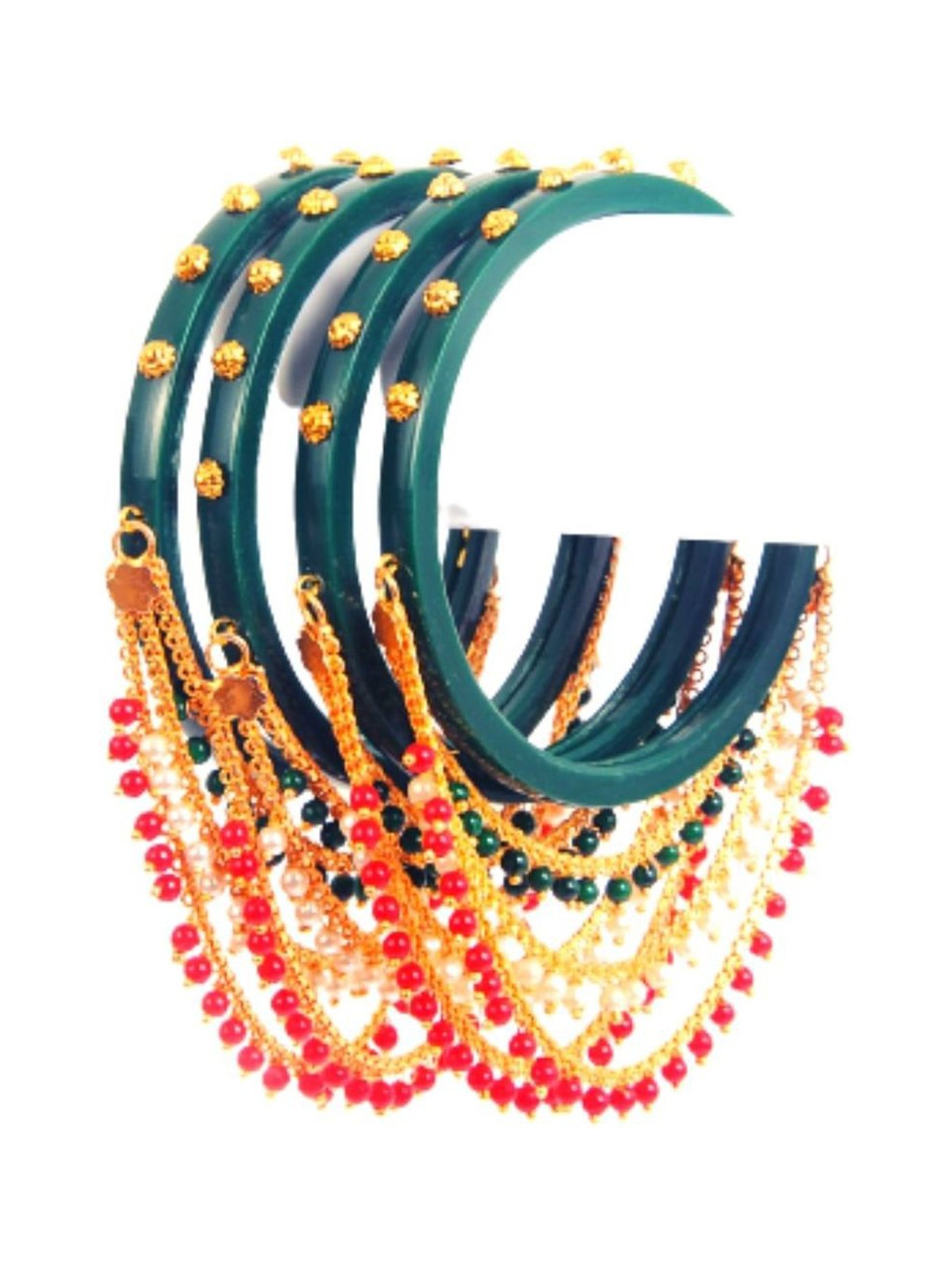 

Align Set Of 4 Gold-Plated Beaded Chuda Bangles