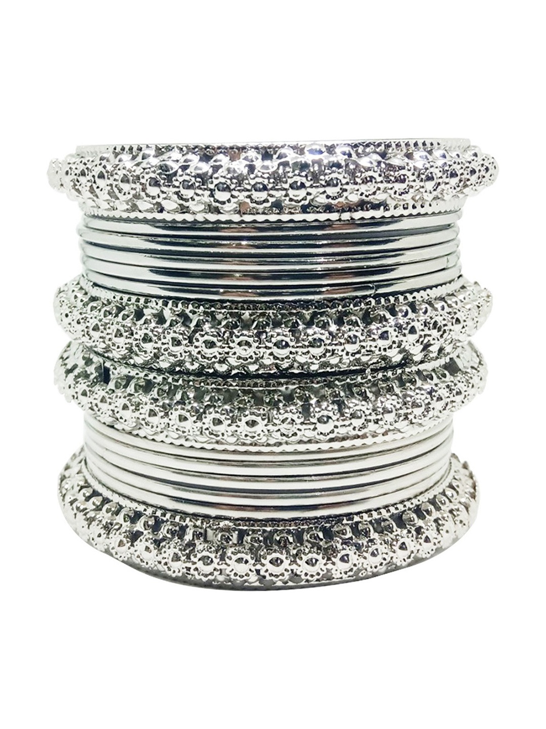 

CHRISHAN Set Of 14 Silver-Plated Bangles