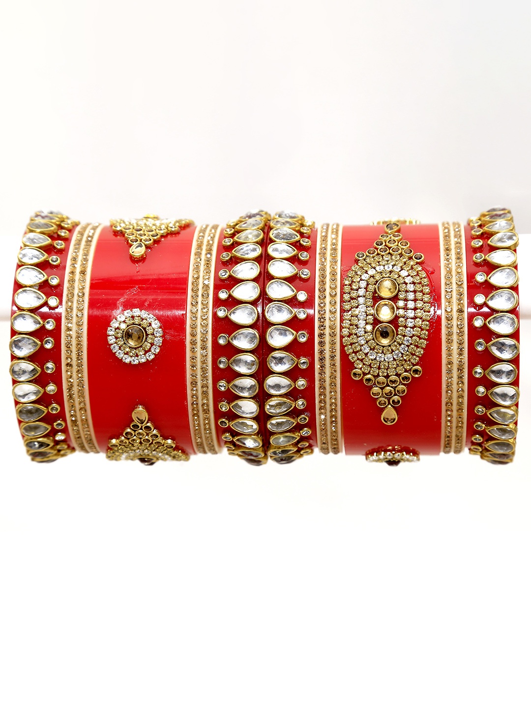 

Align Set Of 2 Gold-Plated AD-Studded Chuda Bangles