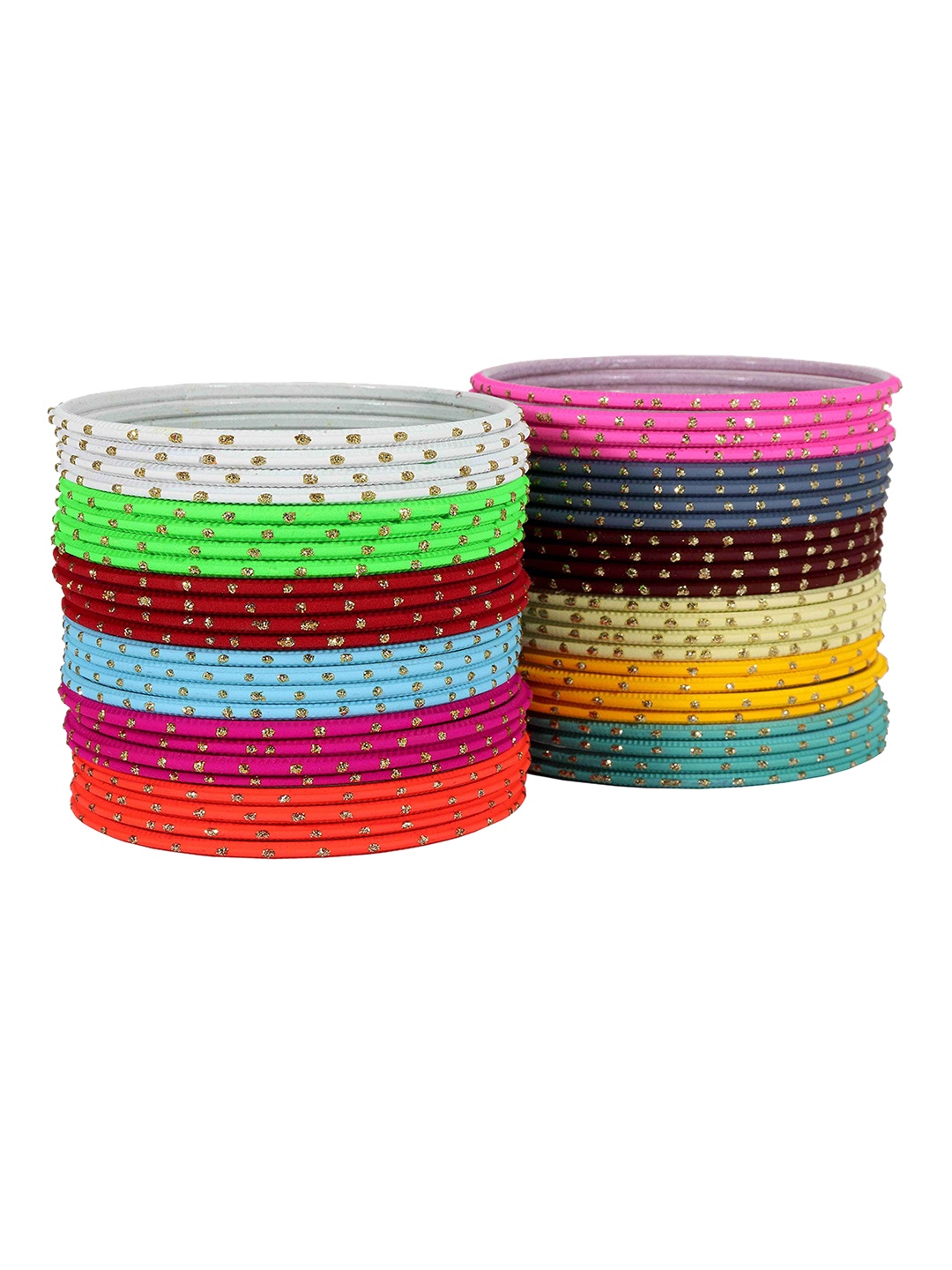 

ZULKA Set of 48 Polka Dots Metal Bangle, Multi