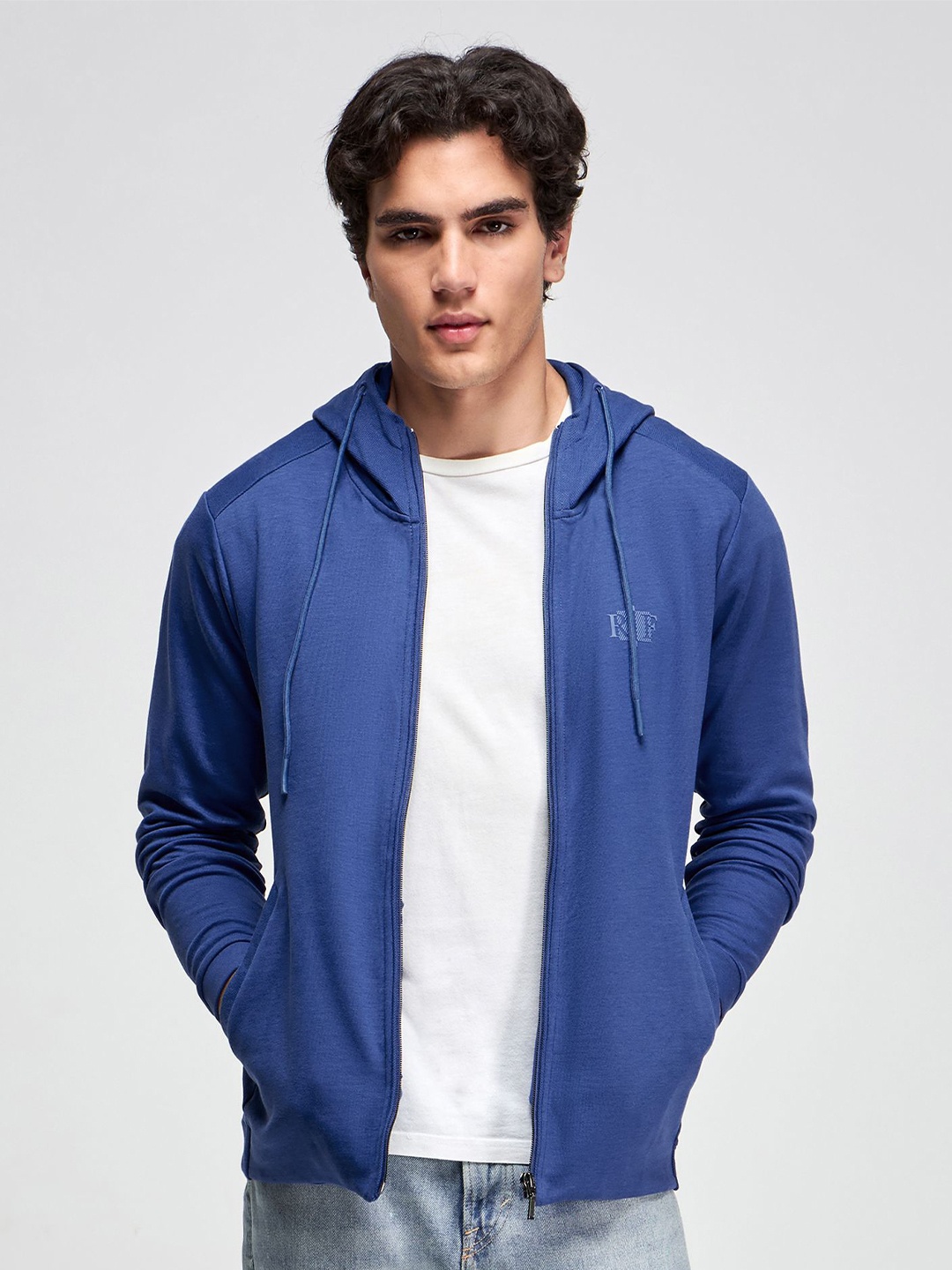

Red Flame Men Long Sleeves Hooded Sweatshirt, Blue