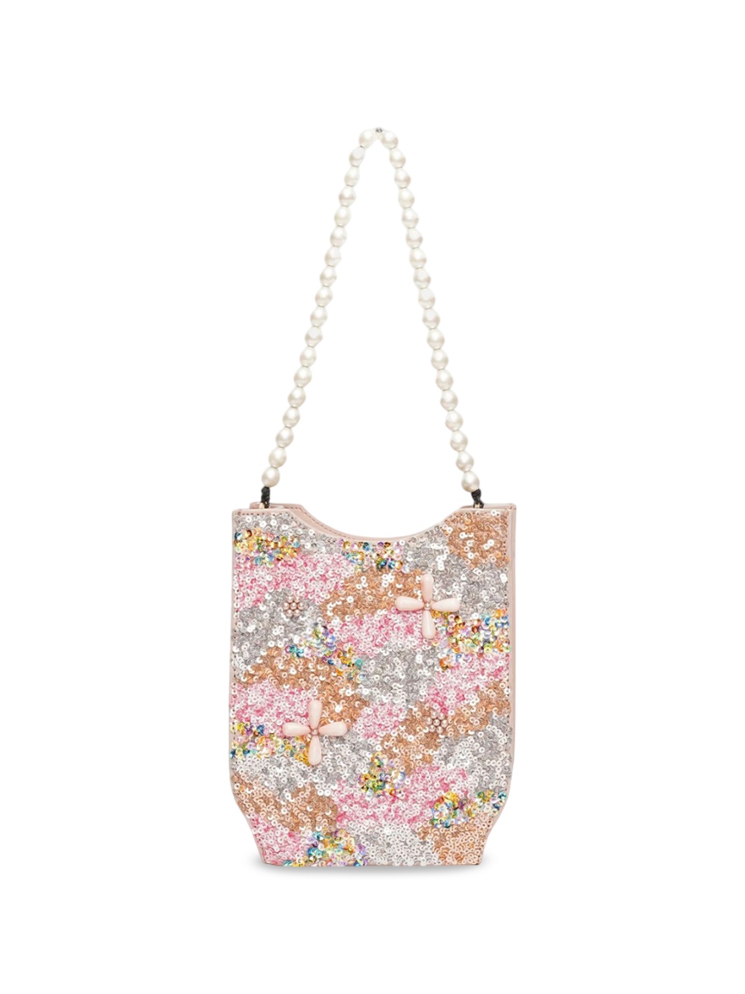 

Monadaa Bucket Handheld Bag with Tasselled, Pink