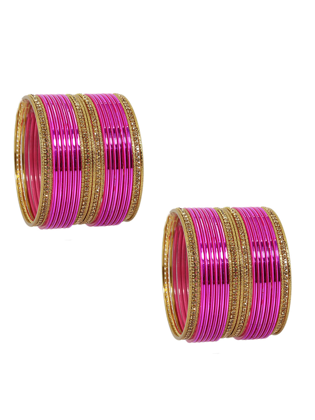 

ZULKA Set of 28 Non-Precious Metal Base and Zircon Gemstone with Velvet Twisted Bangle, Black