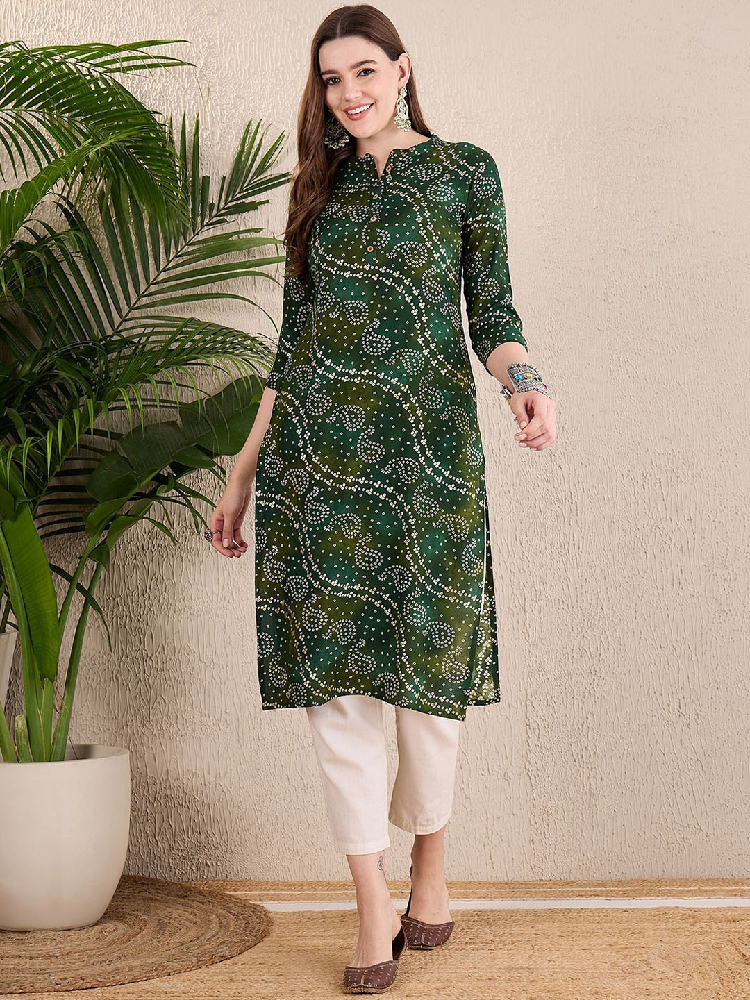 

Anouk Paisley Printed Kurta, Green