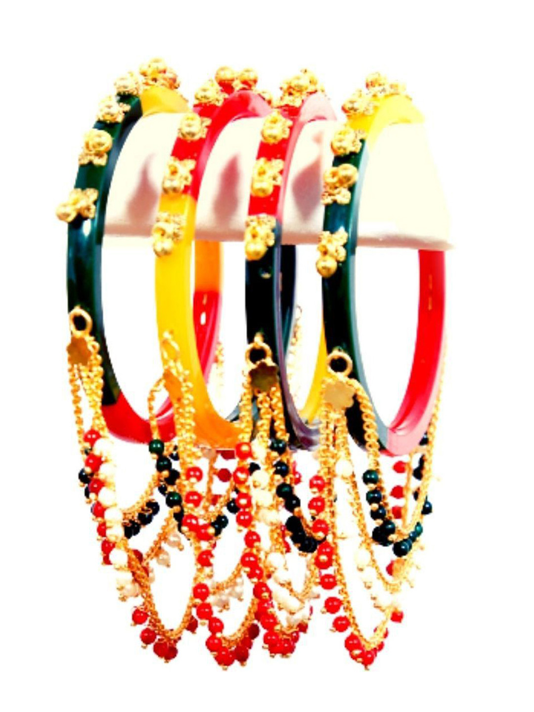 

Align Set Of 4 Gold-Plated Pearl Beaded Bangles