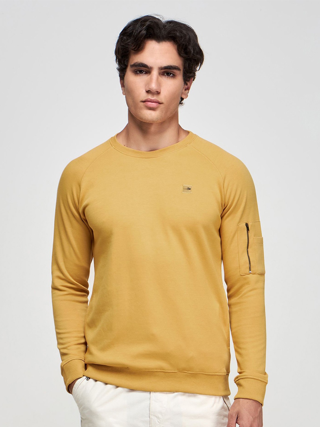 

Red Flame Men Sweatshirt, Yellow