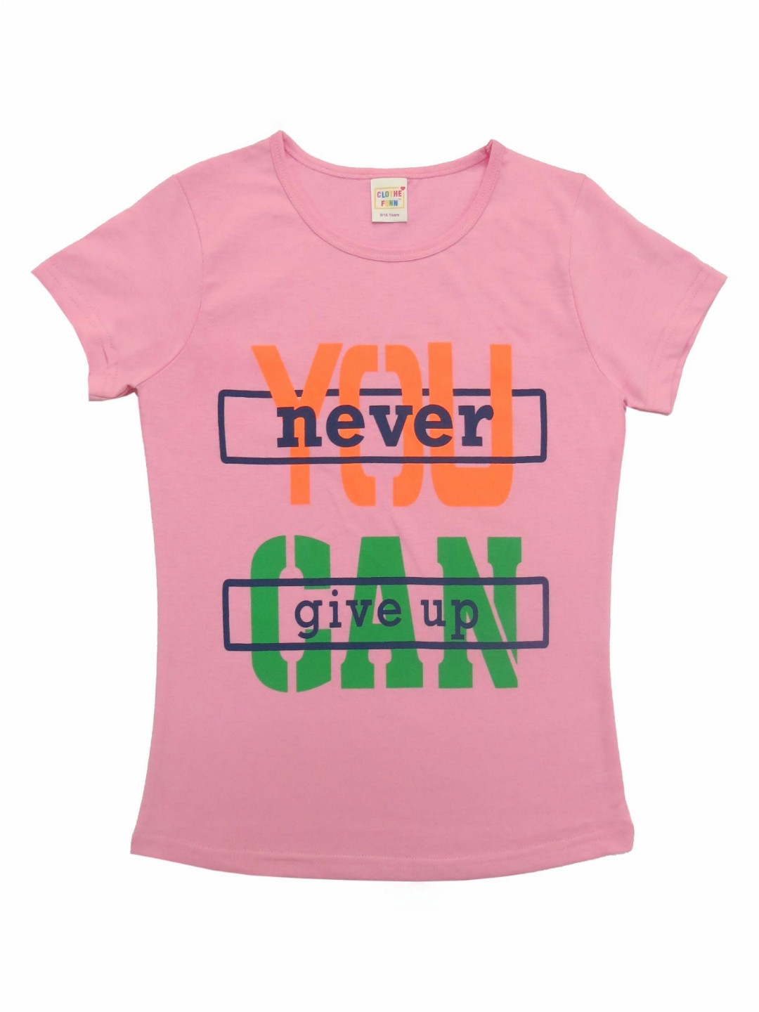 

Clothe Funn Girls Pack Of 2 Typography Printed Round Neck Cotton T-shirts, Pink