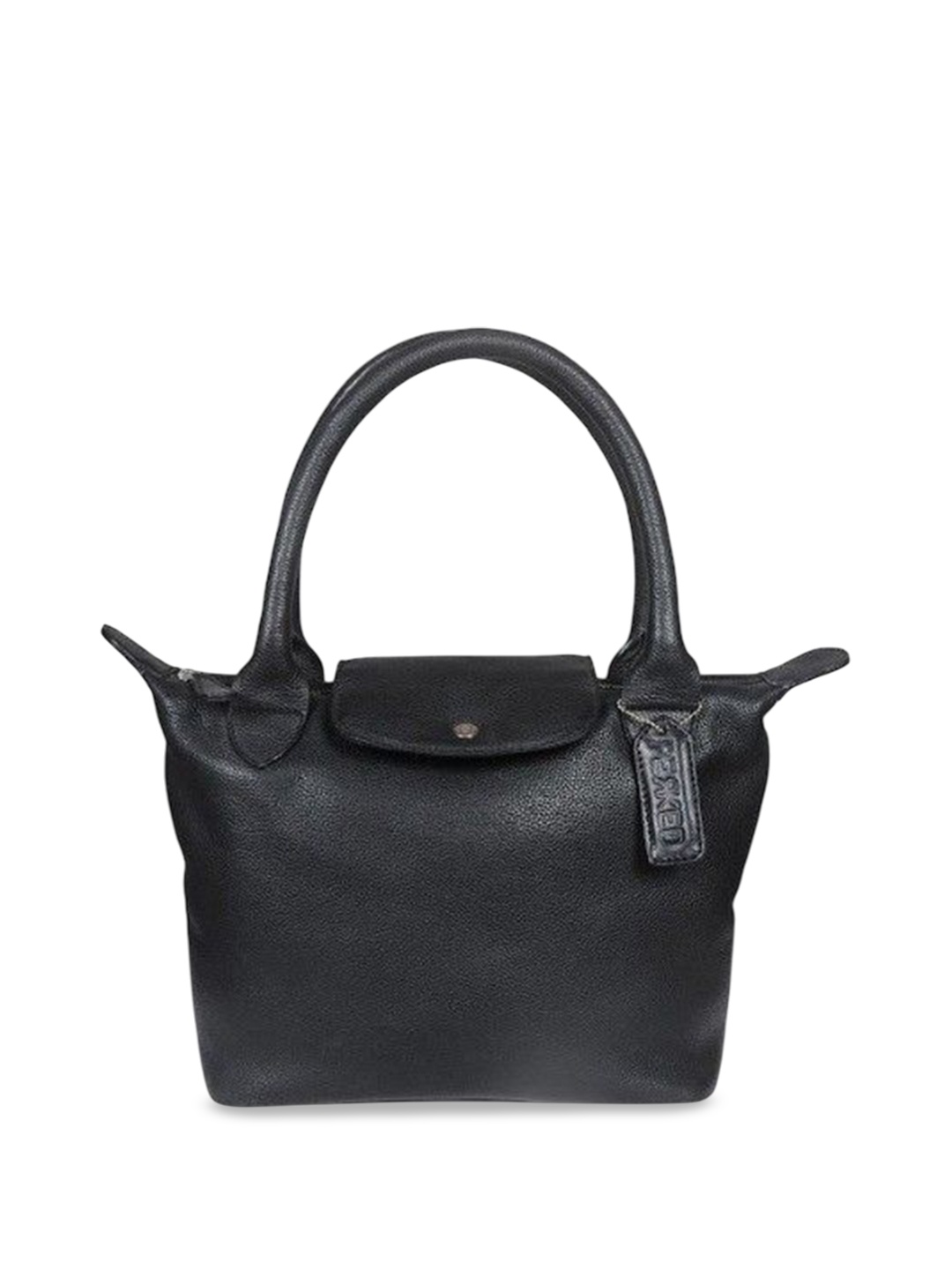 

PERKED Women Solid Structured Leather Shoulder Bag, Black