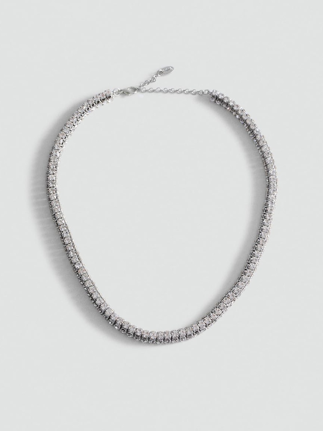 

MANGO Faceted Crystal Necklace, Silver