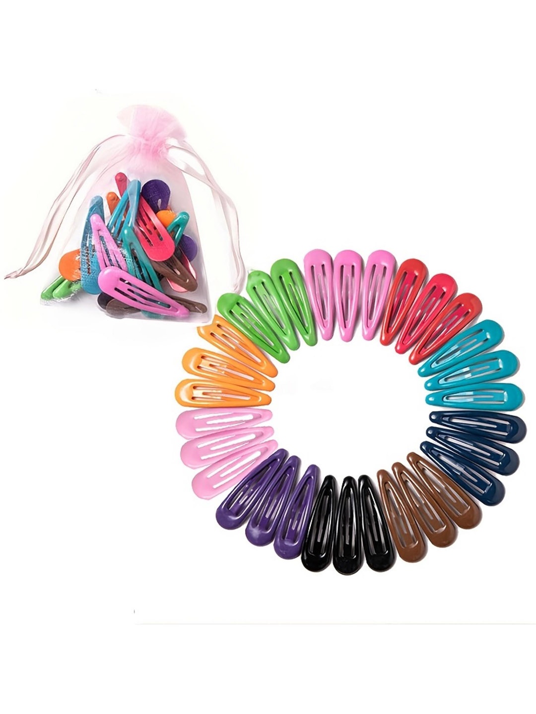 

CHRONEX 12-Pcs Droplet-Shaped Hair Clips, Black