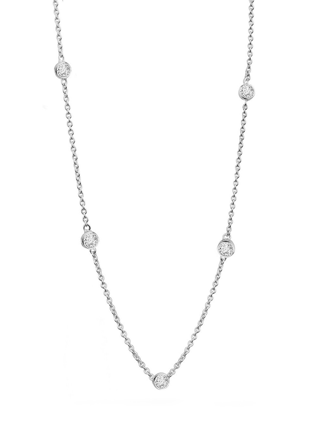 

Nistra Sterling Silver Rhodium-Plated Necklace
