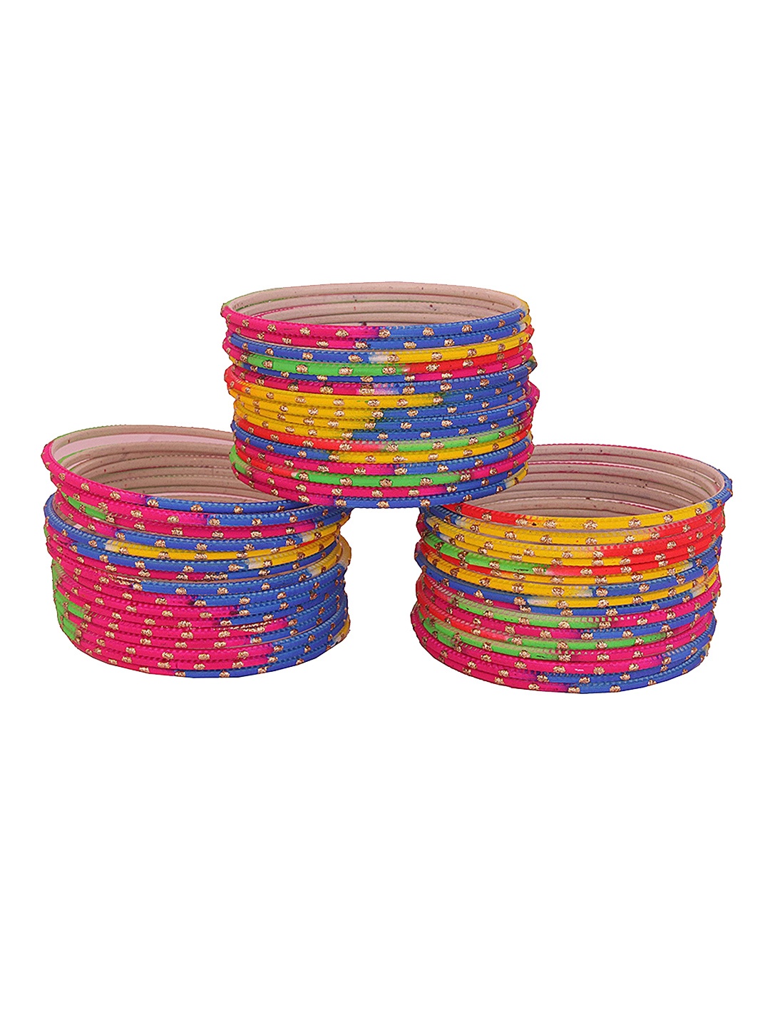 

ZULKA Set Of 48 Polka Dots Bangles, Multi