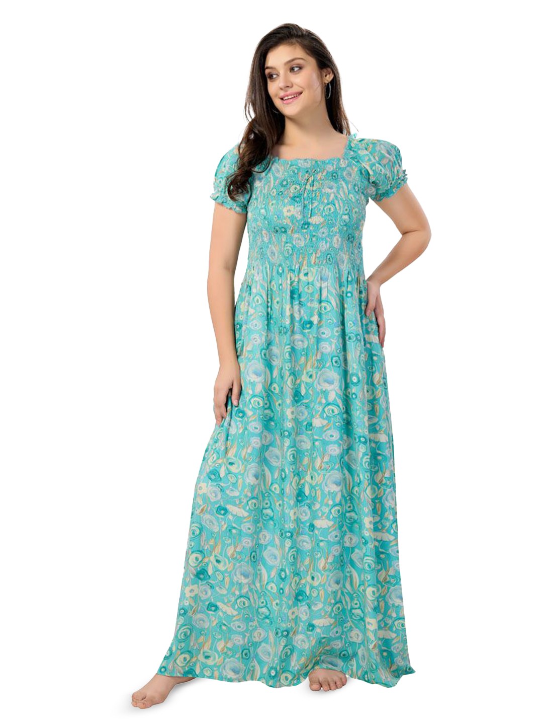 

Soulemo Printed Maxi Nightdress, Blue