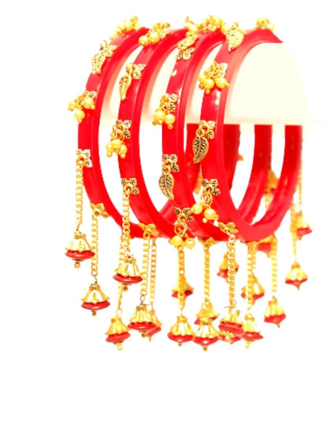 

Align Set Of 4 Gold Plated Beaded Bangles
