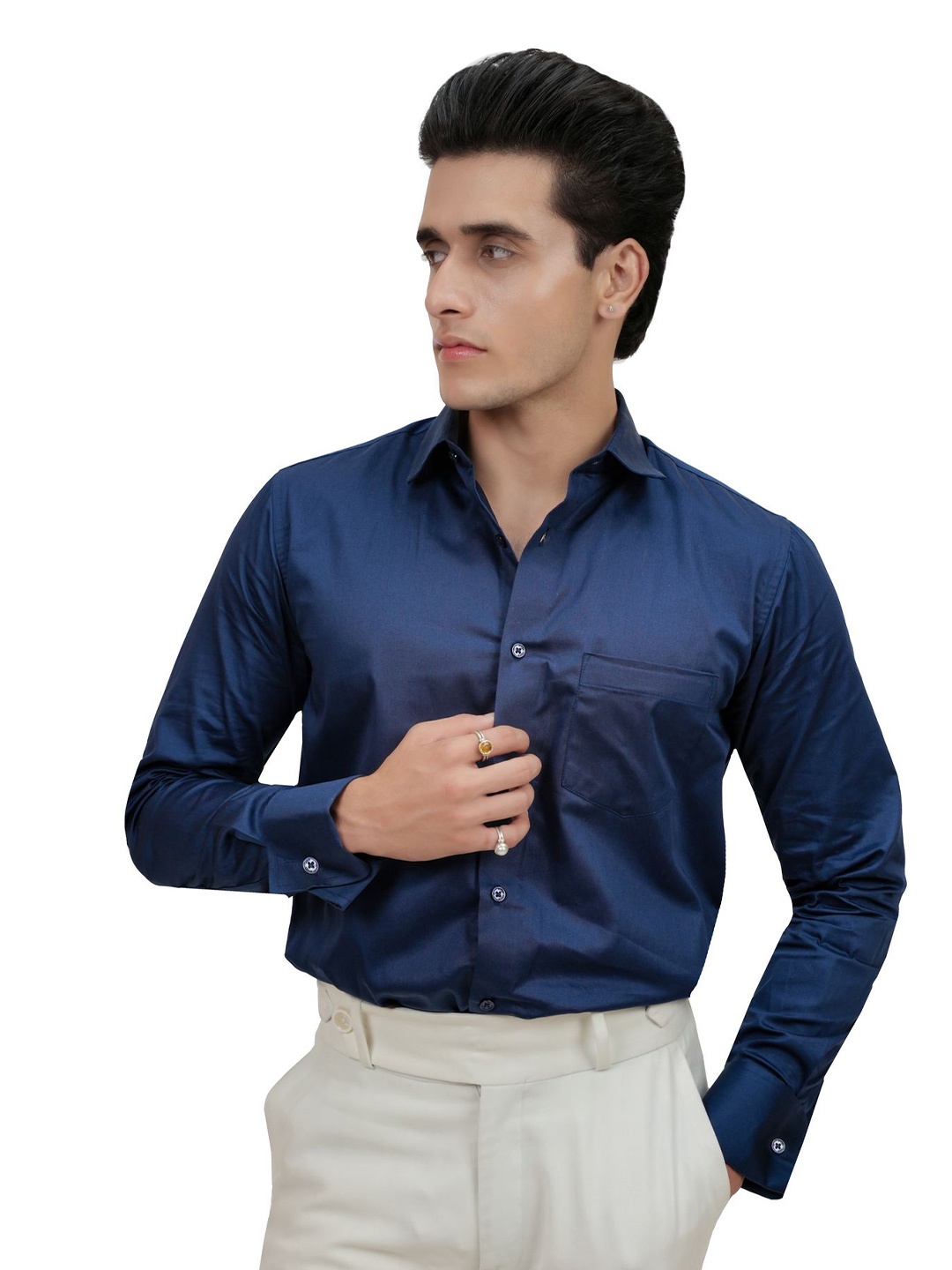 

DIOGO LOUIS Men Solid Formal Shirt, Navy blue