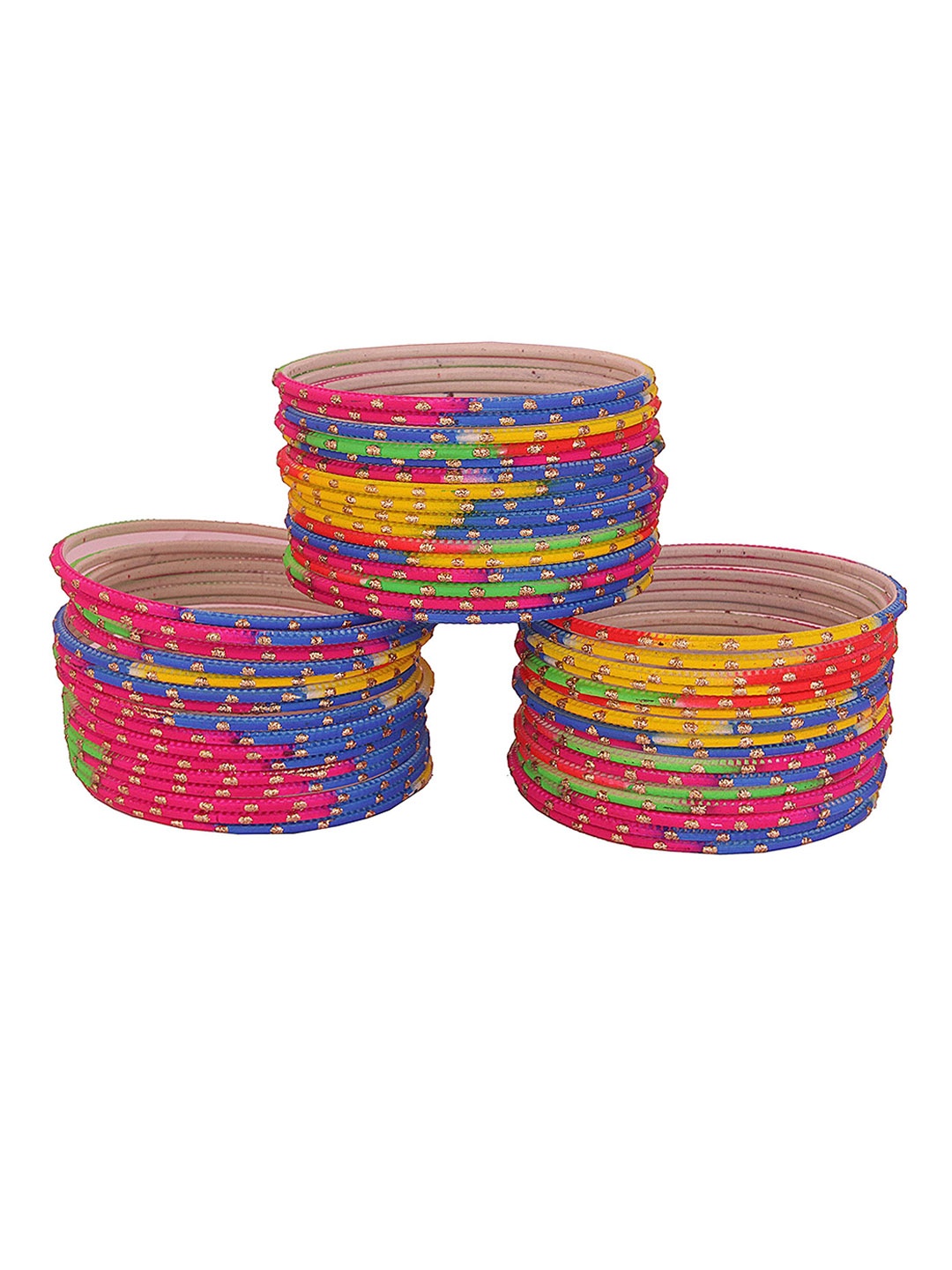 

ZULKA Set of 48 Patterned Bangles, Multi