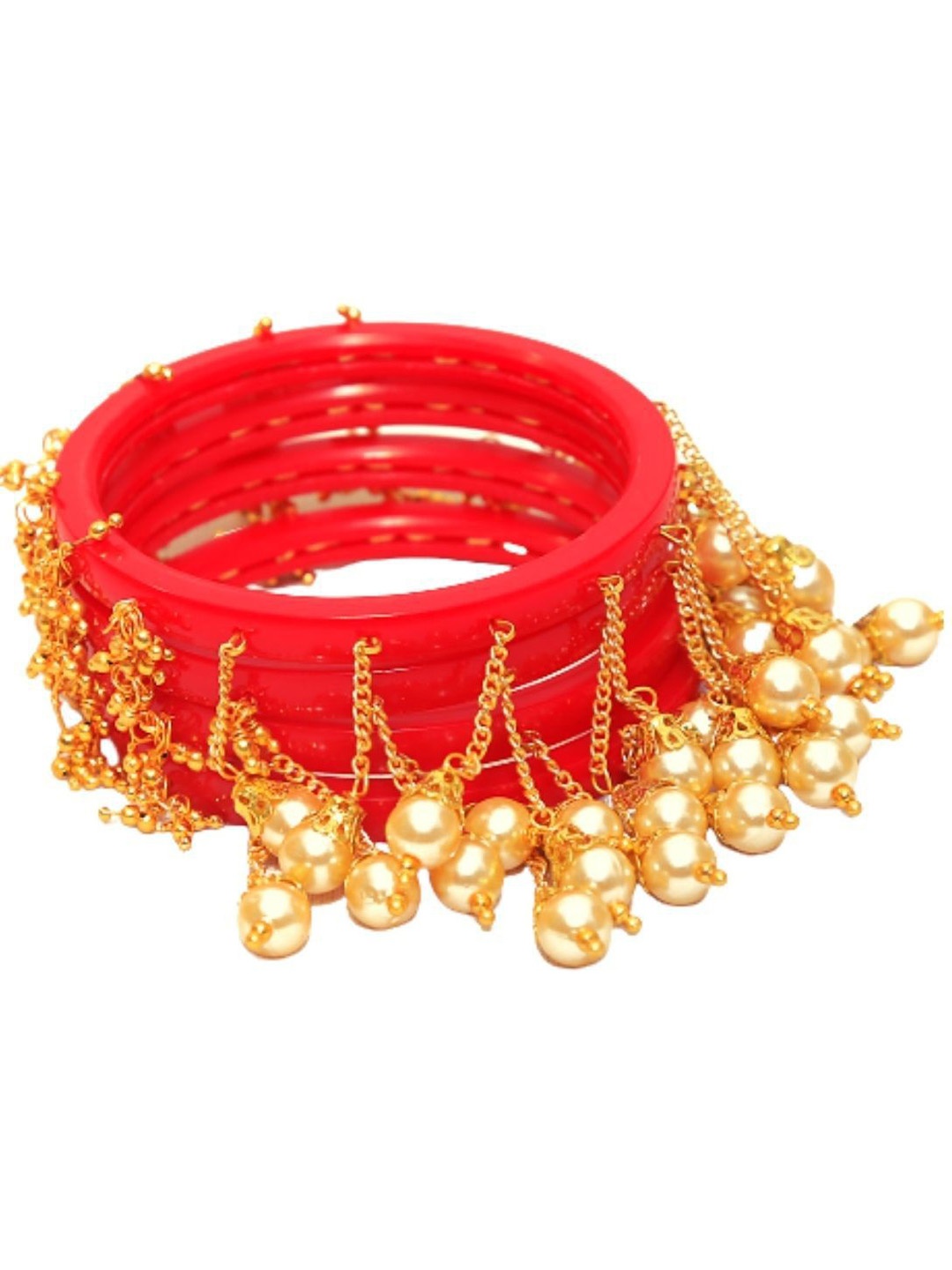 

Align Set Of 4 Gold-Plated Pearl-Beaded Bangles