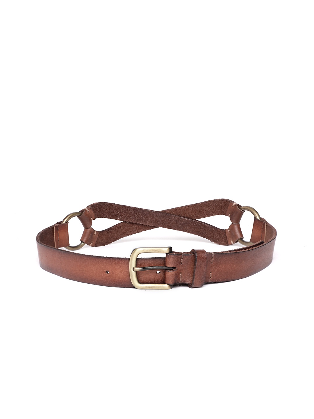 

ART N VINTAGE Women Leather Belt, Brown