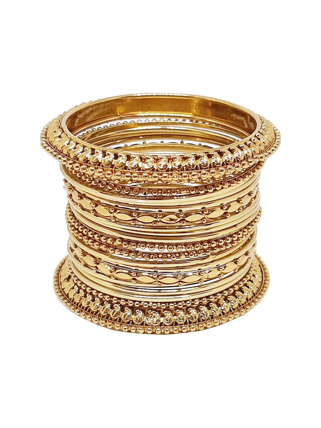 

CHRISHAN Set Of 18 Gold plated Bangles