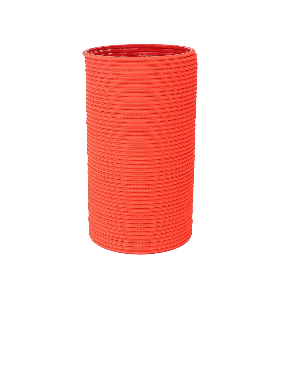 

ZULKA Set Of 48 Metal Matte Finish Bangles, Orange