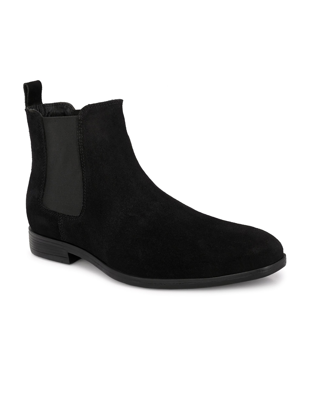 

The Roadster Lifestyle Co Men Textured Round Toe Chelsea Boots, Black