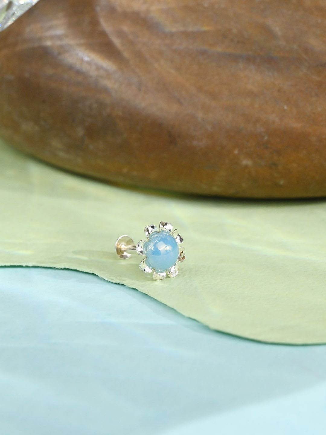 

TOUCH925 Silver Floral Circular Stud Nosepin