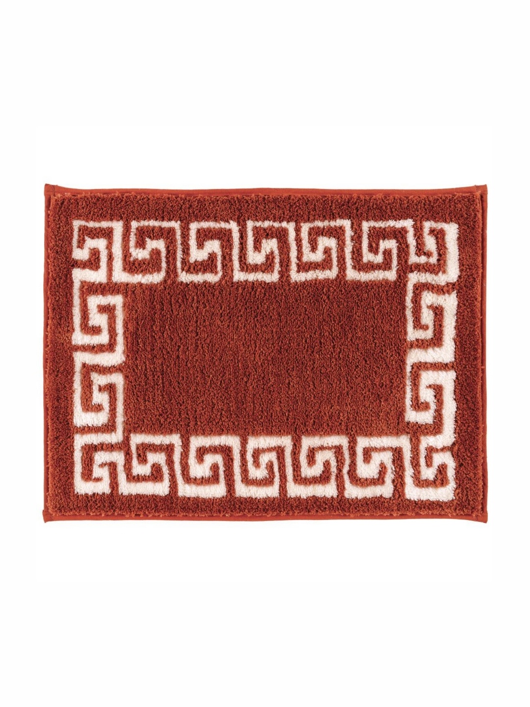

Freelance Rust Colored & White Printed1800 GSM Microfibre Anti-Skid Bath Rug