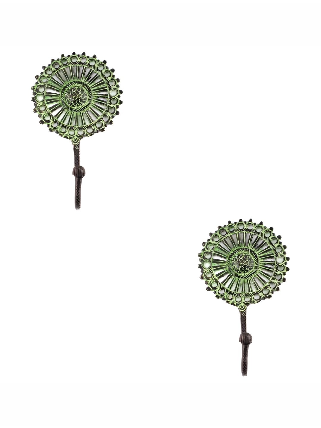 

IndianShelf Bronze Toned 2 Pieces Brass Flower Wall Mounted Hooks