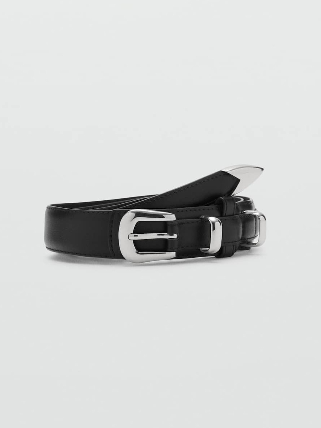 

MANGO Women Solid Belt, Black