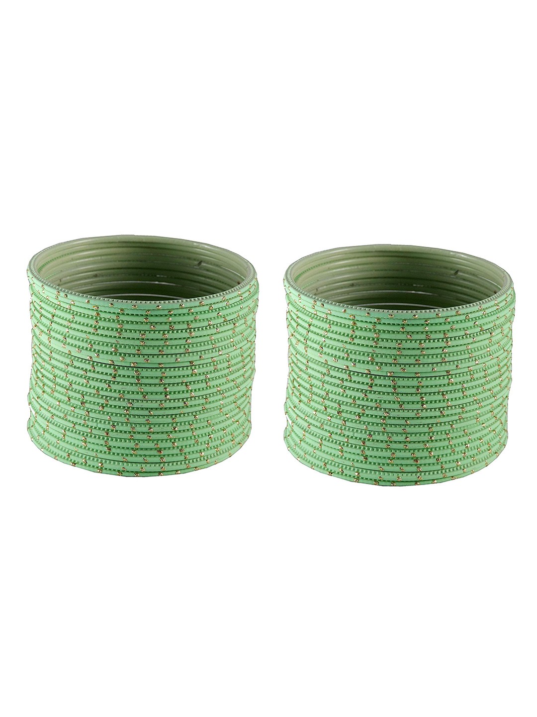 

ZULKA Set of 48 Polka Dots Bangles, Sea green